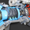 Gas Turbine Cutaway Side View