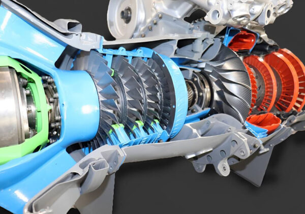 Gas Turbine Cutaway Side View
